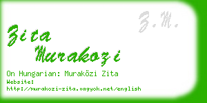 zita murakozi business card